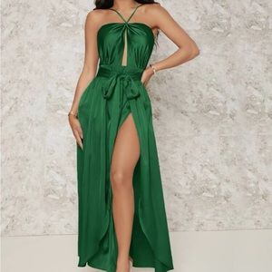 Green maxi dress